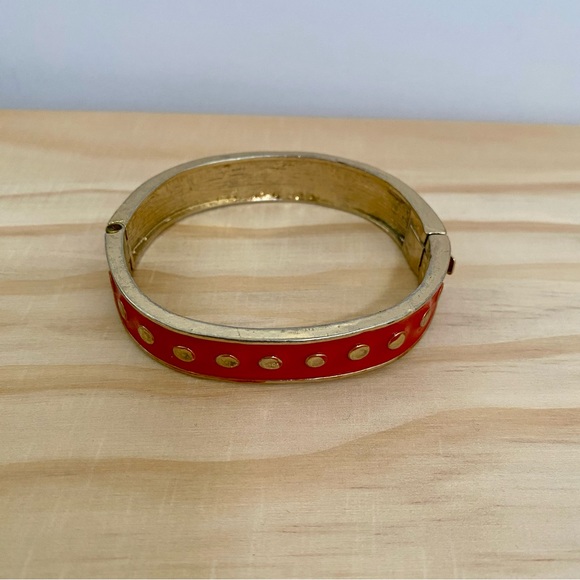 Orange and Gold Dot Bracelet - Picture 2 of 5